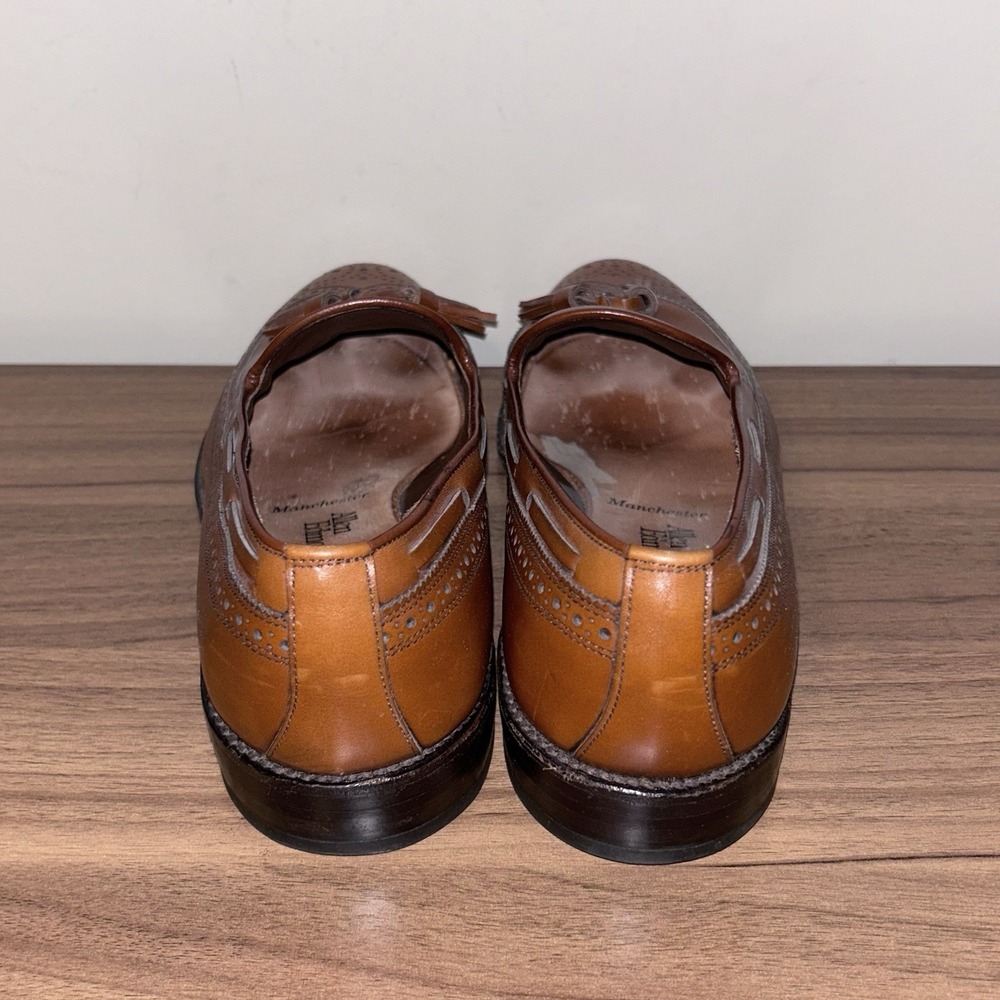 Allen Edmonds Loafers Men's 10D XX Brown Leather Longwing Tip Tassel 44640 - Picture 6 of 9